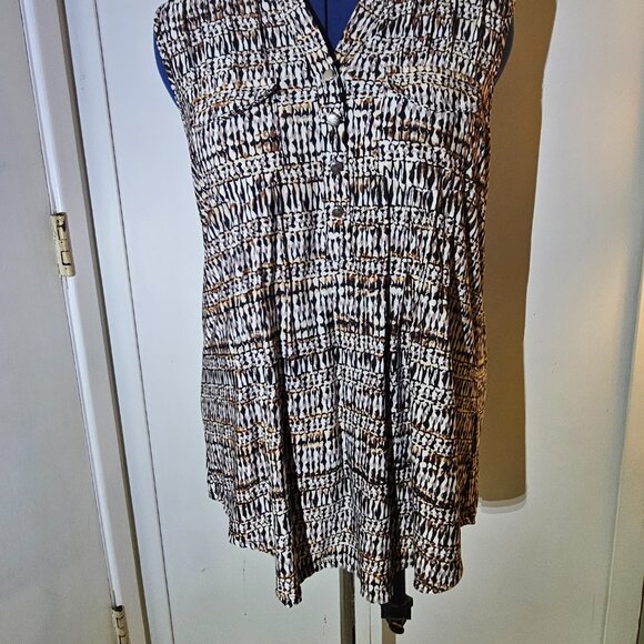 Ava & Grace Sleeveless Tunic Top, Sz L - Picture 1 of 5